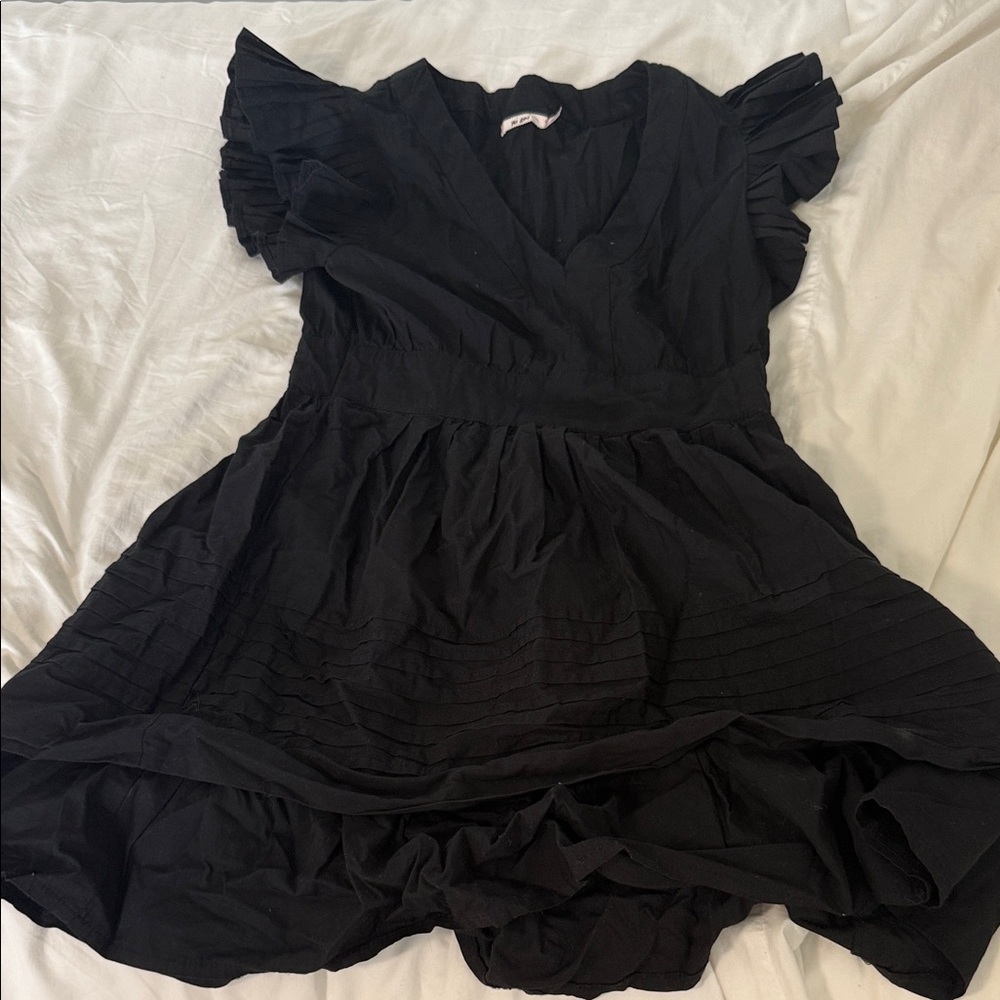 Francesca's Black Ruffled Mini Dress - Picture 2 of 5